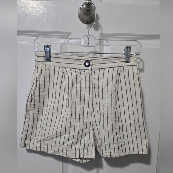 Zara High Waist Stripe Shorts - Picture 1 of 4